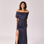 Off-shoulder blouse - Navy