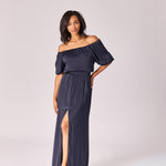 Off-shoulder blouse - Navy