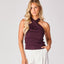 Twisted halter top - Burgundy