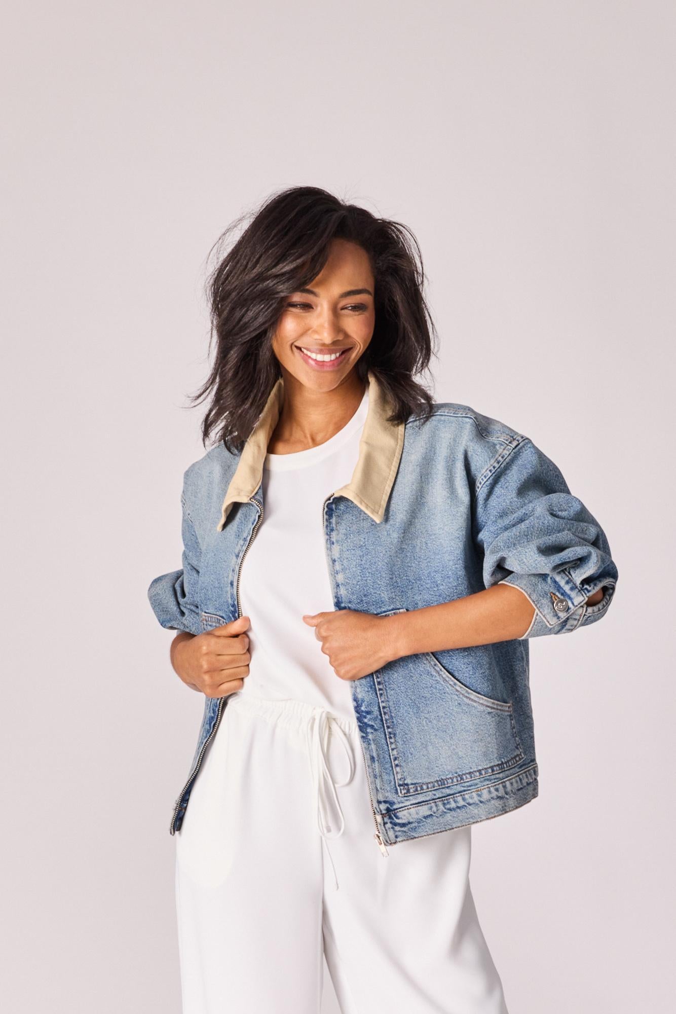 Wijde broek met rekker - White