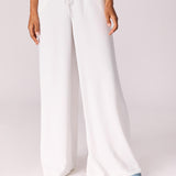 Wijde broek met rekker - White