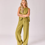 Linnen broek - Olive