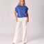 Pull met schouderdetail - Jeans Blue