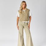 Debardeur met knopen - Khaki