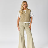 Debardeur met knopen - Khaki