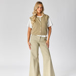 Debardeur met knopen - Khaki