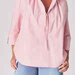 Oversized hemd met strikdetail - Blush pink