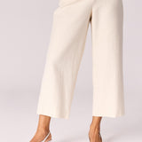 Culotte broek in bouclé - Off White