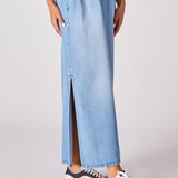 Lange rok uit lichte jeansstof - Jeans