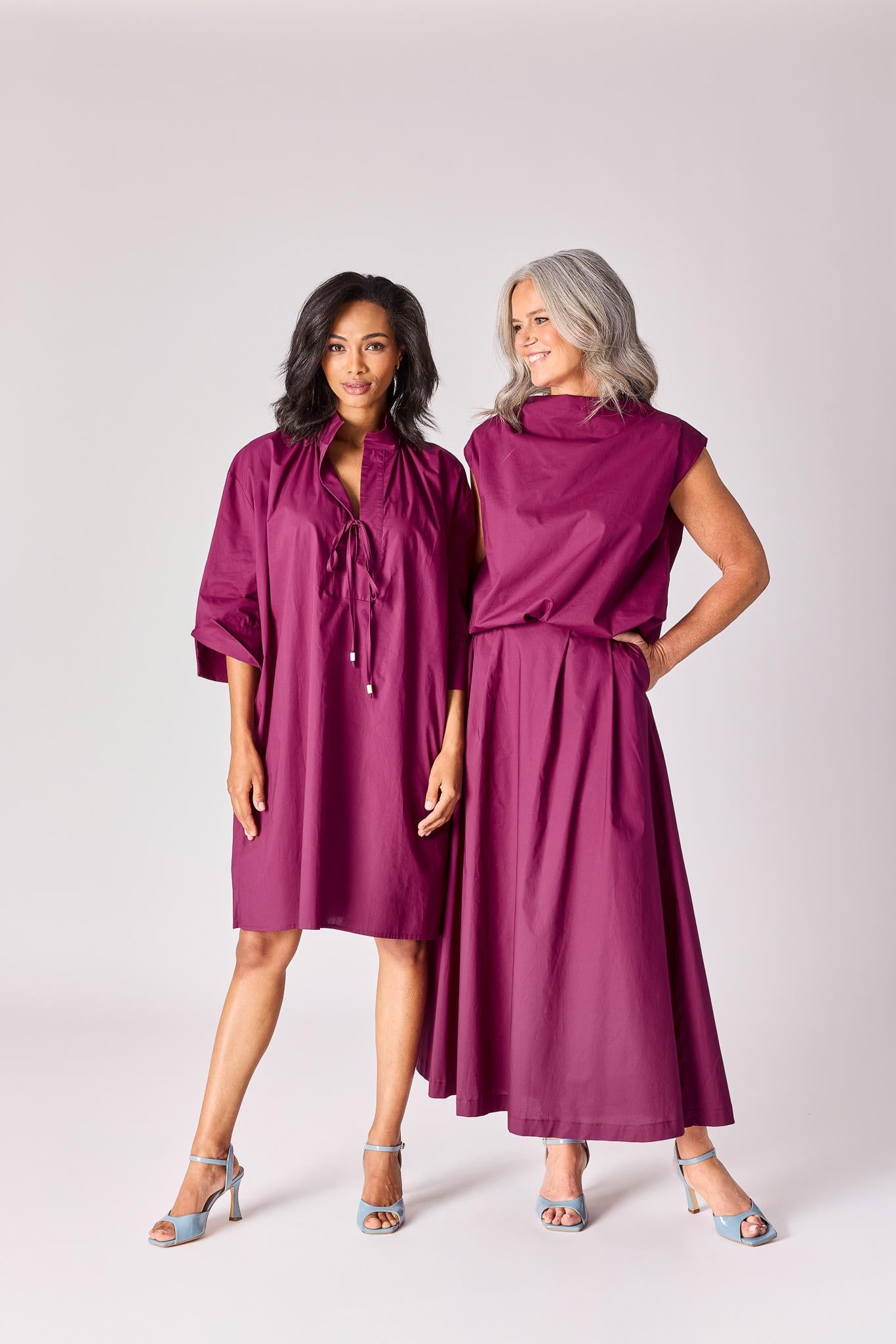 Lange rok met plooien - Plume