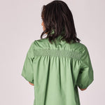 Kort jurk met rekkerdetail - Sage green