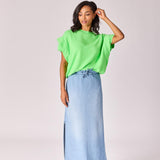 Pull met schouderdetail - Neon Green