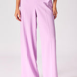 Wijde broek met hoge taille - Lavender pink