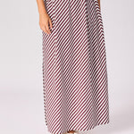 Rok met streepjesmotief - Burgundy stripe