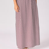 Rok met streepjesmotief - Burgundy stripe