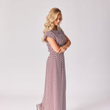 Rok met streepjesmotief - Burgundy stripe