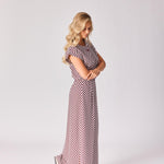 Rok met streepjesmotief - Burgundy stripe