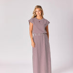 Rok met streepjesmotief - Burgundy stripe