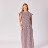 Rok met streepjesmotief - Burgundy stripe