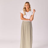 Rok met streepjesmotief - Green stripe