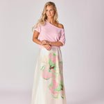 Rok met bloemenprint - Blushed garden