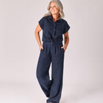 Linnen blouse - Navy