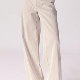 Broek met stretch - Taupe stripe