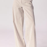 Broek met stretch - Taupe stripe