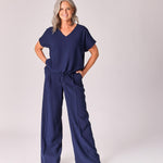 Blouse met strop - Navy