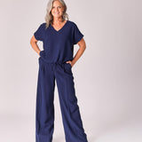 Blouse met strop - Navy