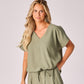 Blouse met strop - Sage green
