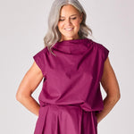 Top met gedrapeerde halslijn - Plume