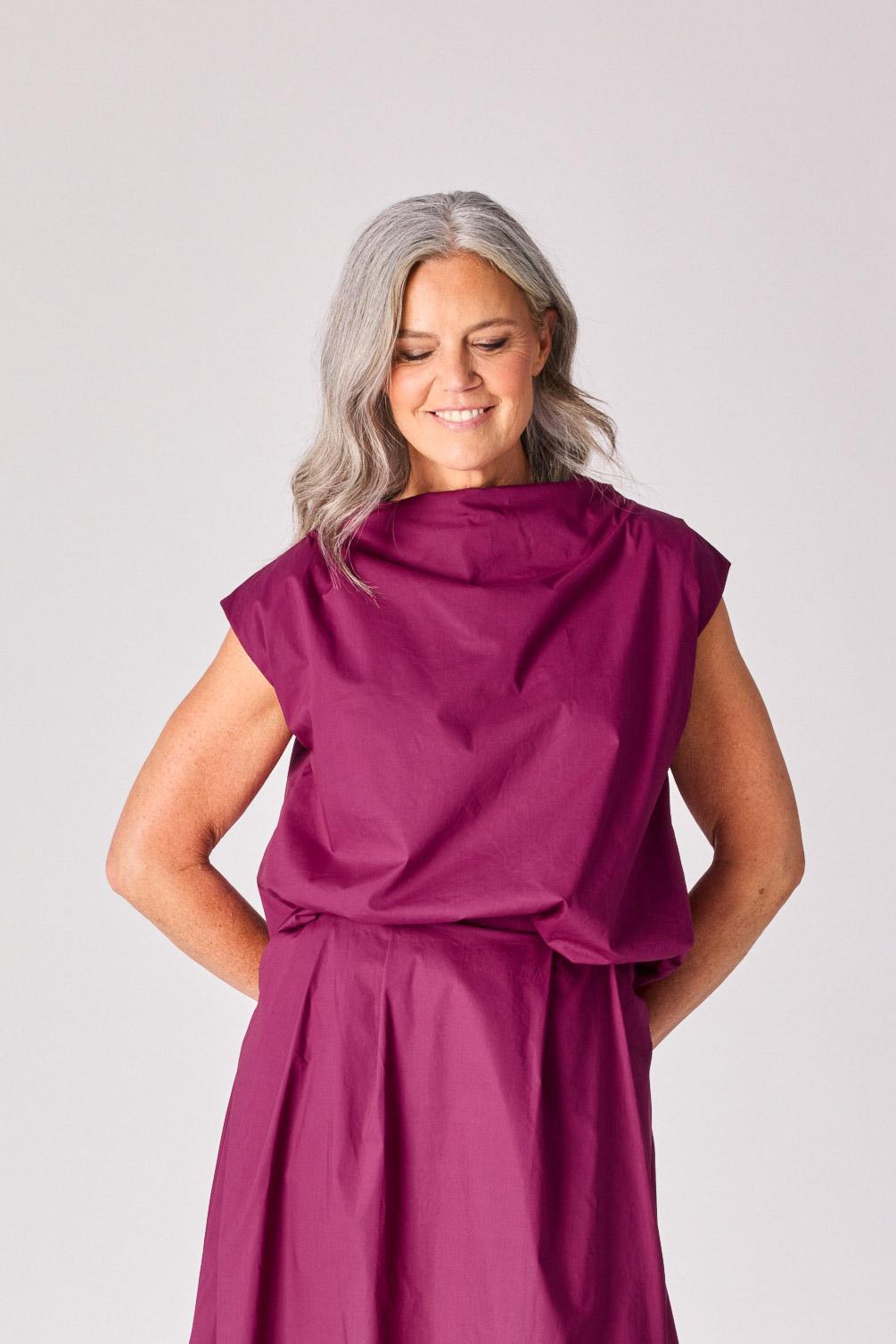 Top met gedrapeerde halslijn - Plume