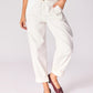Barrel jeans met tailletouw - White