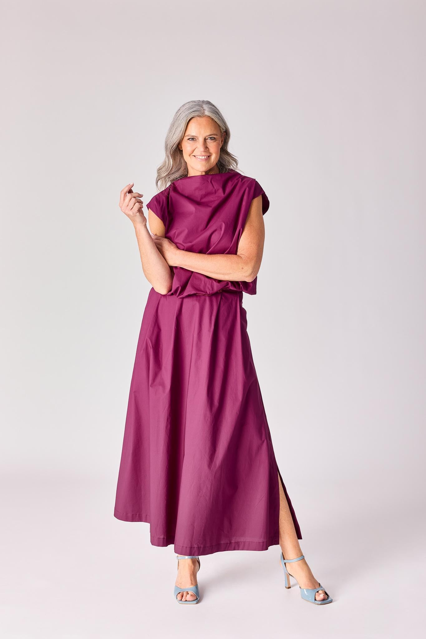 Lange rok met plooien - Plume