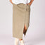 Jeansrok met scheve split - Pistache