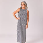 Lange jurk met streepjesmotief - Navy stripe