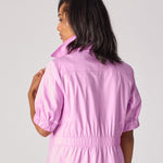 Korte jurk met smok - Lavender pink