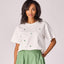 T-shirt met pailletten - Sage green
