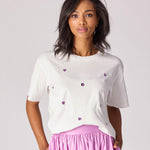 T-shirt met pailletten - Plume