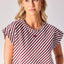 T-shirt met streepjesmotief - Burgundy stripe