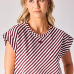 T-shirt met streepjesmotief - Burgundy stripe