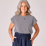 T-shirt met streepjesmotief - Navy stripe