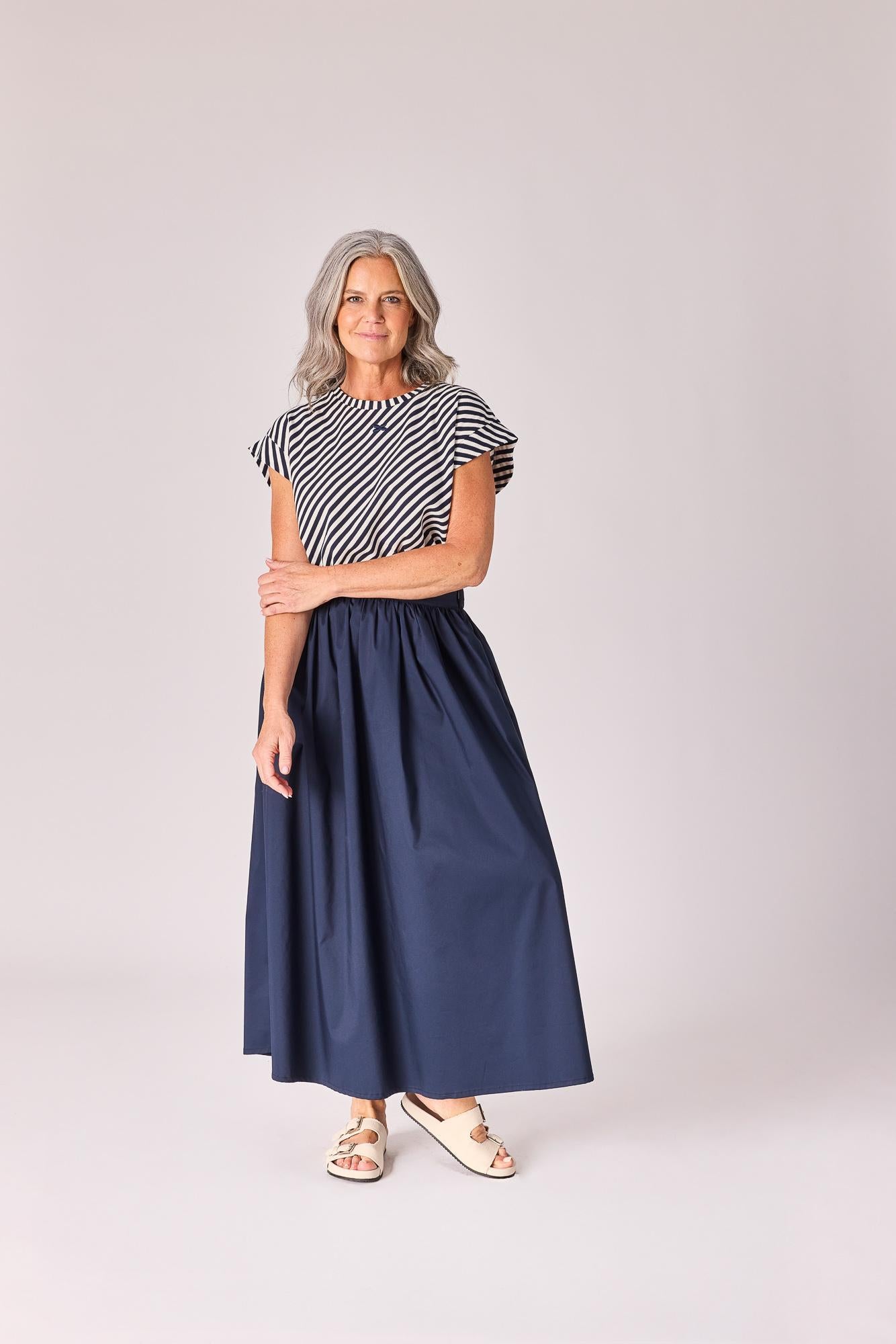 T-shirt met streepjesmotief - Navy stripe