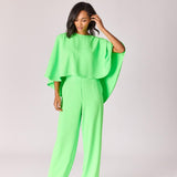 Broek met rekker in de taille - Neon green