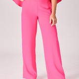 Broek met rekker in de taille - Pink