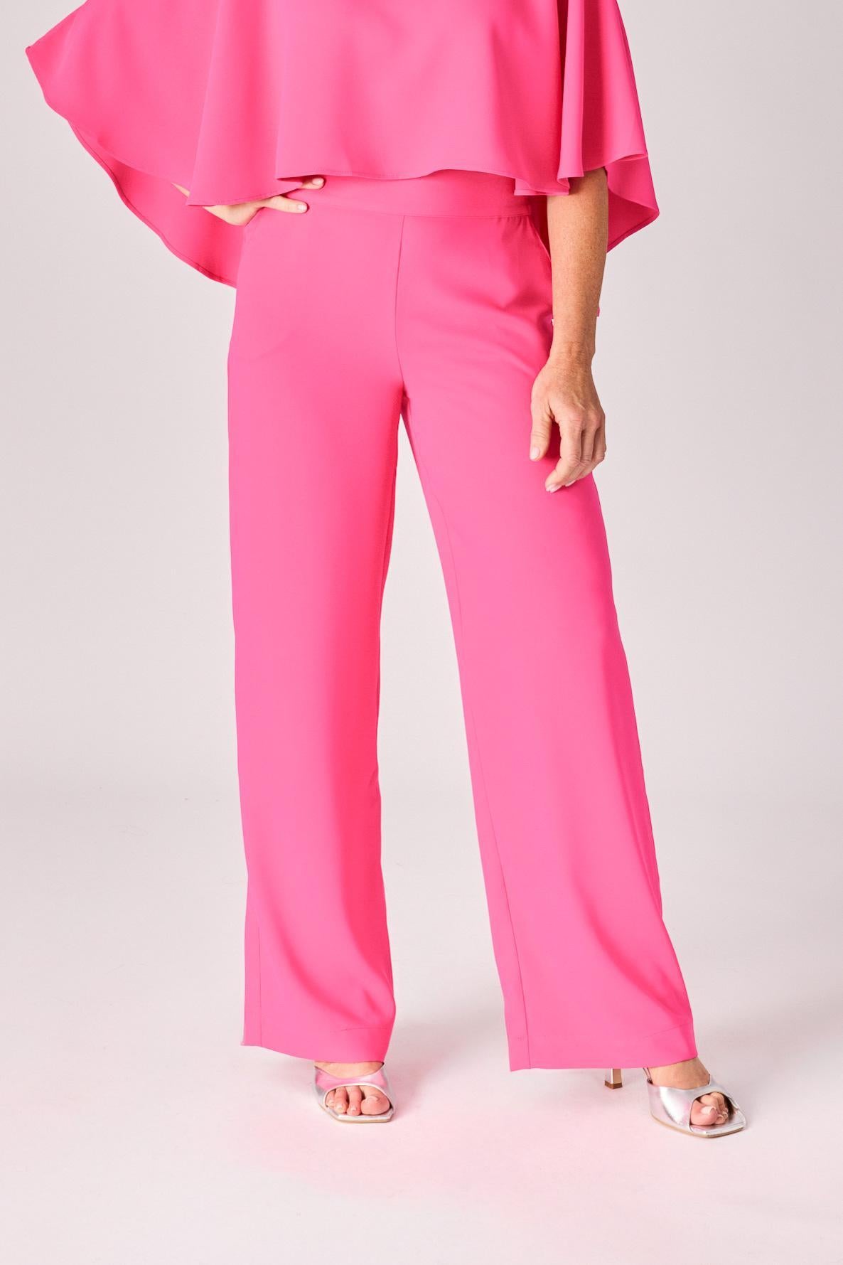 Broek met rekker in de taille - Pink