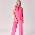 Broek met rekker in de taille - Pink