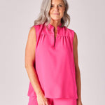 Blouse met fronsjes - Pink