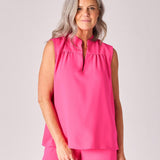Blouse met fronsjes - Pink